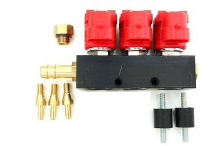 Vstřikovač VALTEC typ 30 - 12V, 6W, 3 Ohm, třísekční, (pro trysky d. 1,3-3,5mm) 